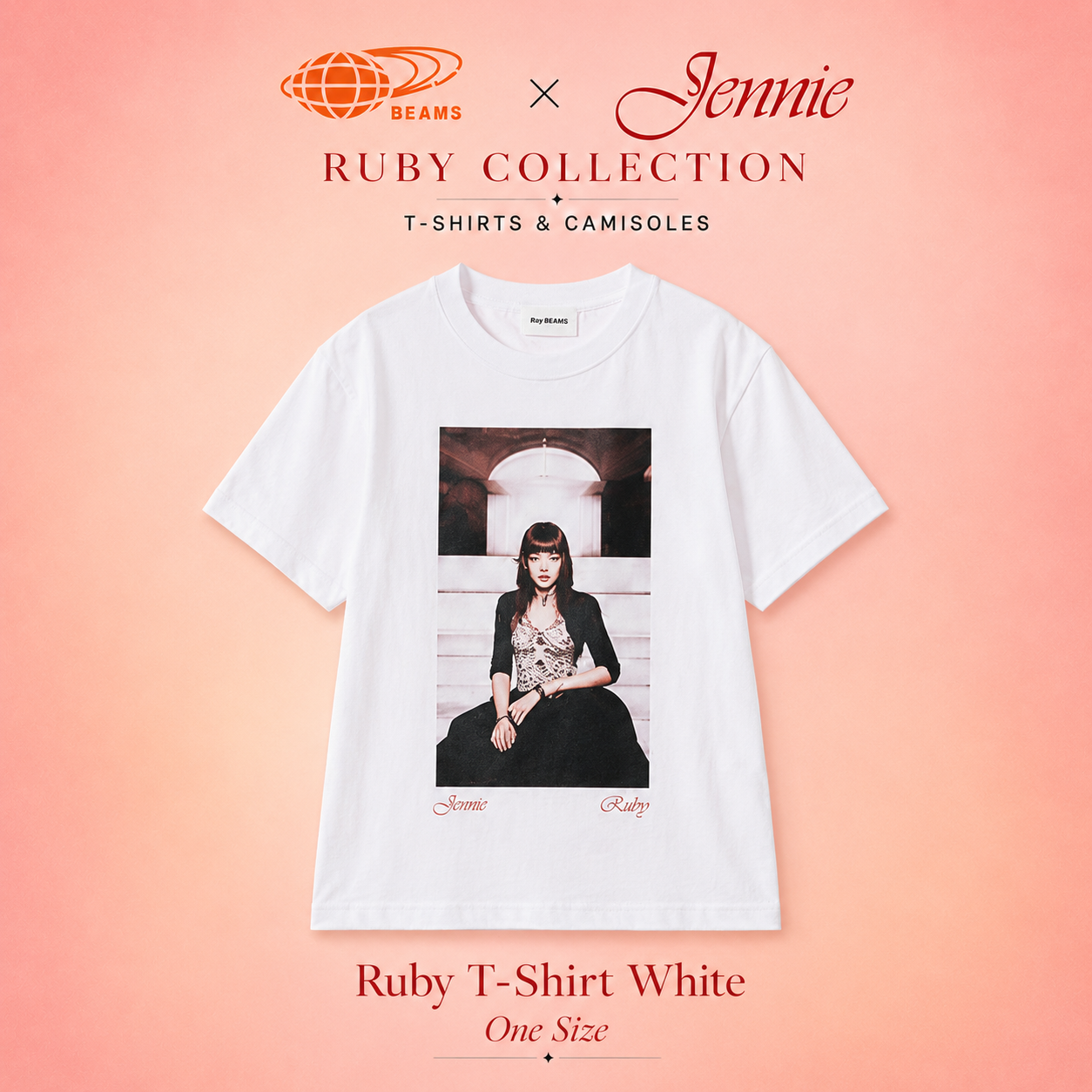 BEAMS X JENNIE Ruby Collection T-Shirts & Camisoles