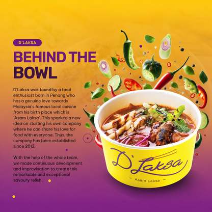 D'Laksa Asam Laksa Instant Noodles 6 Packs 170g Halal