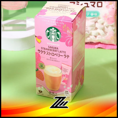Starbucks Japan Cherry Blossom Sakura Strawberry Latte Premium Instant Coffee Mix