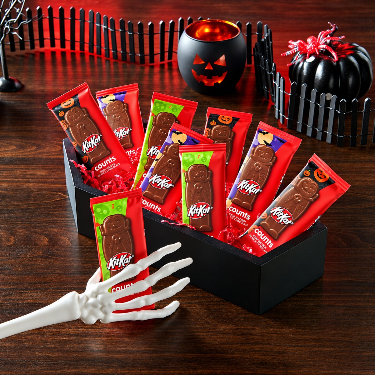 KITKAT Halloween Count Milk Chocolate Wafer Candy Snack 268g Snack Size Individually Wrapped