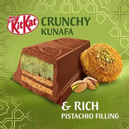 Nestlé Kit Kat Chunky Mini Pistachio Kunafa Milk Chocolate Wafer 166g 10 Mini Bars UAE