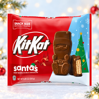 Kit Kat Christmas Snack Size Candy Peppermint Stick 249g Milk Chocolate Santas 250g
