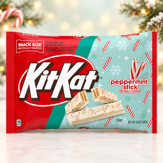 Kit Kat Christmas Snack Size Candy Peppermint Stick 249g Milk Chocolate Santas 250g
