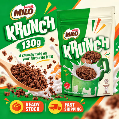 Nestlé MILO Krunch 130g Crunchy Chocolate Malt Snack Cereal Topping Dessert Drinks Halal