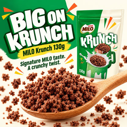 Nestlé MILO Krunch 130g Crunchy Chocolate Malt Snack Cereal Topping Dessert Drinks Halal