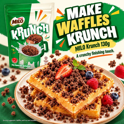 Nestlé MILO Krunch 130g Crunchy Chocolate Malt Snack Cereal Topping Dessert Drinks Halal
