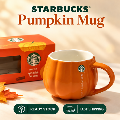 Starbucks Pumpkin Mug 250ml Orange Halloween Coffee Ceramic Cup with Handle Autumn Gift