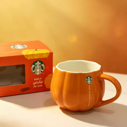 Starbucks Pumpkin Mug 250ml Orange Halloween Coffee Ceramic Cup with Handle Autumn Gift