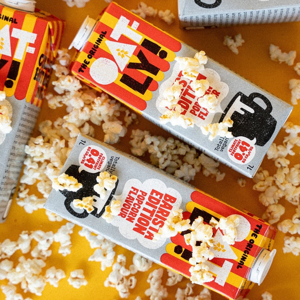 OATLY Barista Edition Flavoured Oat Drink 1L Popcorn Vanilla Caramel Vegan For Coffee Latte
