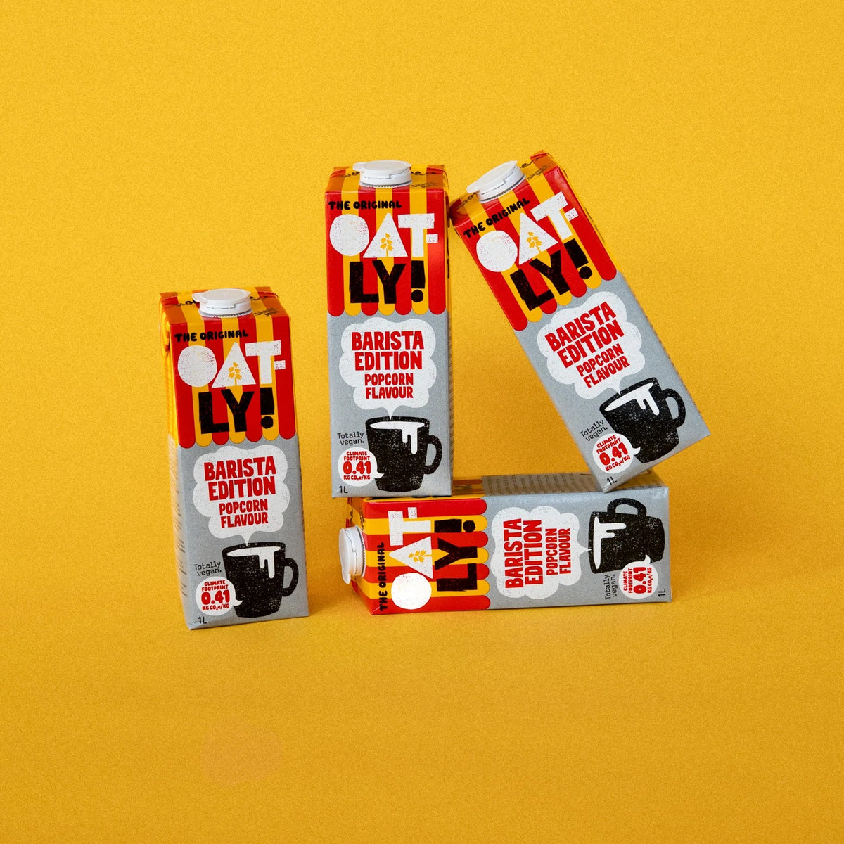 OATLY Barista Edition Flavoured Oat Drink 1L Popcorn Vanilla Caramel Vegan For Coffee Latte