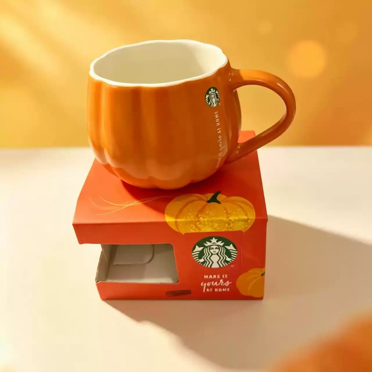 Starbucks Pumpkin Mug 250ml Orange Halloween Coffee Ceramic Cup with Handle Autumn Gift