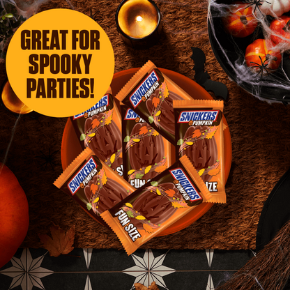 SNICKERS Halloween Treats Fun Size Chocolate Candy Pumpkin Shapes 155g Ghoulish Green 188g