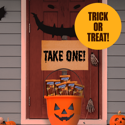 SNICKERS Halloween Treats Fun Size Chocolate Candy Pumpkin Shapes 155g Ghoulish Green 188g