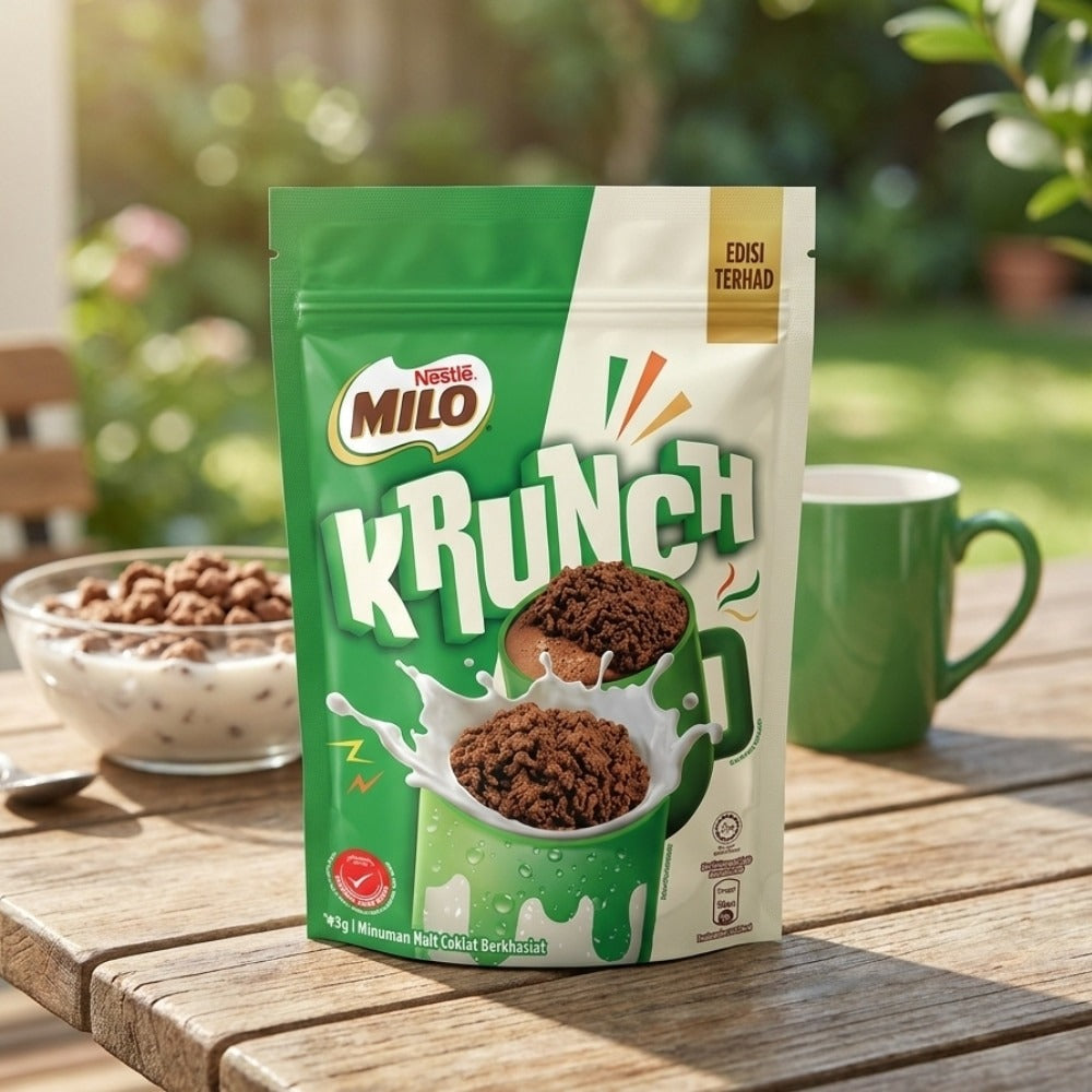 Nestlé MILO Krunch 130g Crunchy Chocolate Malt Snack Cereal Topping Dessert Drinks Halal