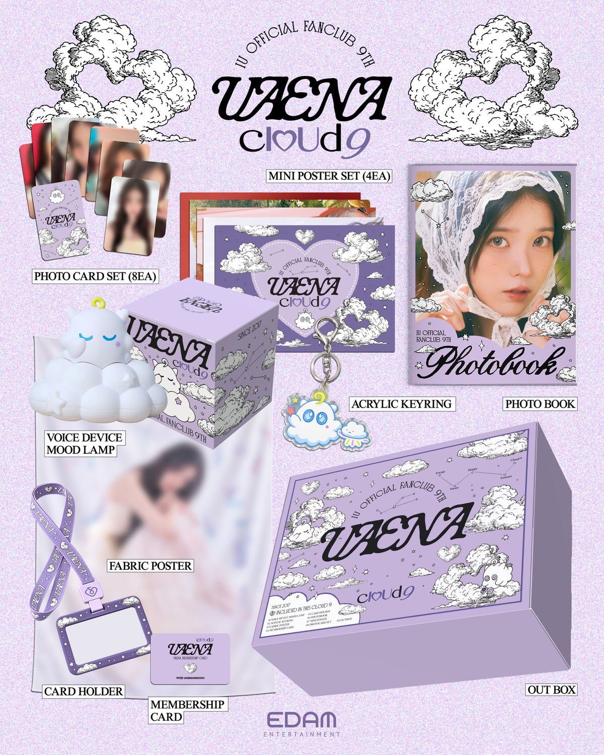 IU OFFICIAL FANCLUB <UAENA> 9TH MEMBERSHIP & FAN KIT [HELP TO BUY]