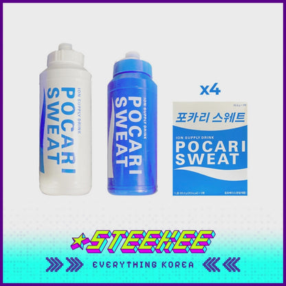 Pocari Sweat Powder Set 20 Packs with Squeeze Bottle by Steekee Korea 1952