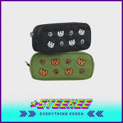 MUZIK TIGER Large Capacity Embroidery Pouch Pencil Case by Steekee Korea 2568