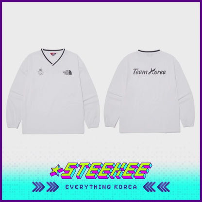 The North Face PO TEAMKOREA Ice Run V Crew Neck Shirt 2024 Paris Olympics by Steekee Korea 2635