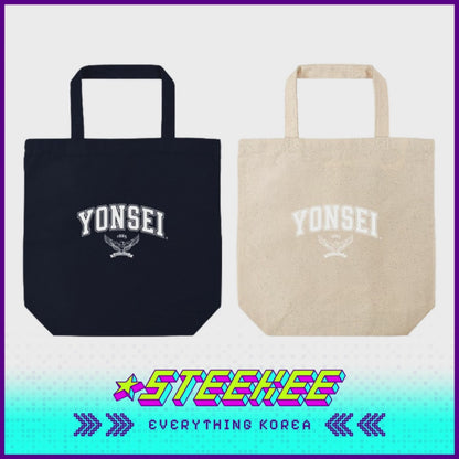 Yonsei University Eagle Eco Canvas Tote Bag with Base by Steekee Korea 2516