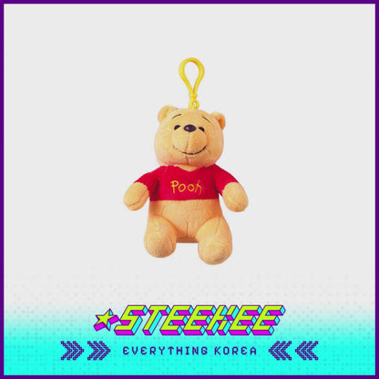 Daiso Winnie the Pooh Hanging Plush Bag Charm Keychain by Steekee Korea 2483