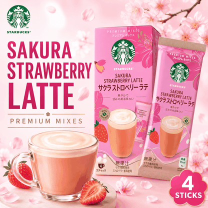 Starbucks Japan Cherry Blossom Sakura Strawberry Latte Premium Instant Coffee Mix